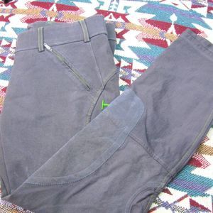Ariat equestrian grey and green riding pants breeches